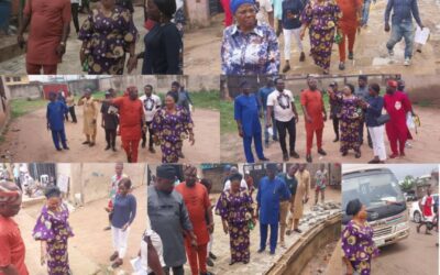 HON. BARR. ROSIJI LEADS INSPECTION OF ONGOING DRAINAGE & INTERLOCKING PROJECTS IN WARDS C AND E