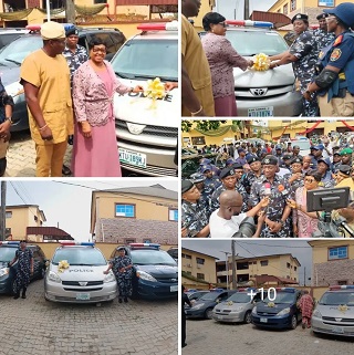 HON. ROSIJI HANDS OVER FIVE PATROL VEHICLES TO POLICE, LNSC