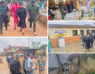 ON-THE-SPOT ASSESSMENT: CHAIRMAN ROSIJI INSPECTS HEALTH CENTRES, FLOOD-PRONE COMMUNITIES IN OJOKORO
